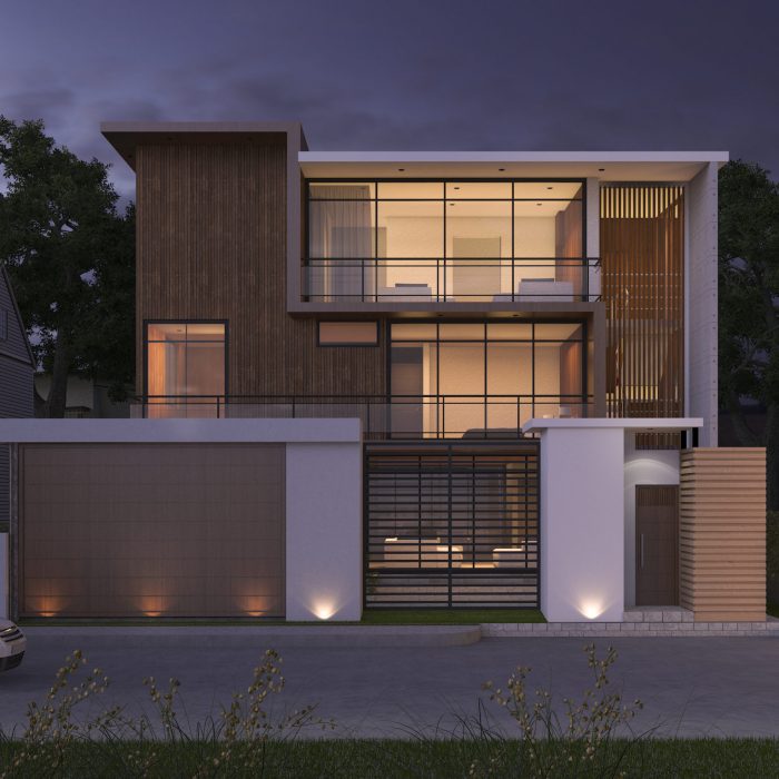 3d-rendering-luxury-modern-design-wood-building-near-park-nature-night-scene